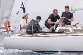 Kieran O&#039;Connell (third from left) competing onboard a Royal Cork keelboat