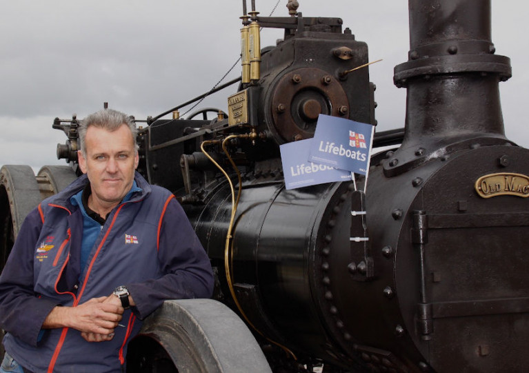 Rory Nagle with his restored steam engine Old Mac