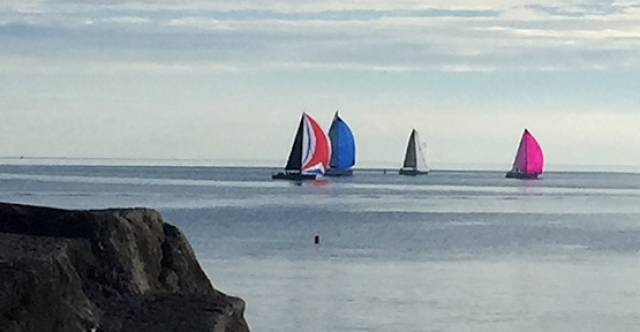 The ISORA fleet off Dun Laoghaire and heading for Wales on Saturday