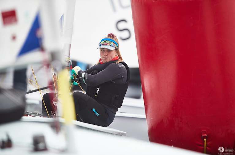 Howth's Aoife Hopkins is top Irish Radial sailor with two races left to sail in Poland