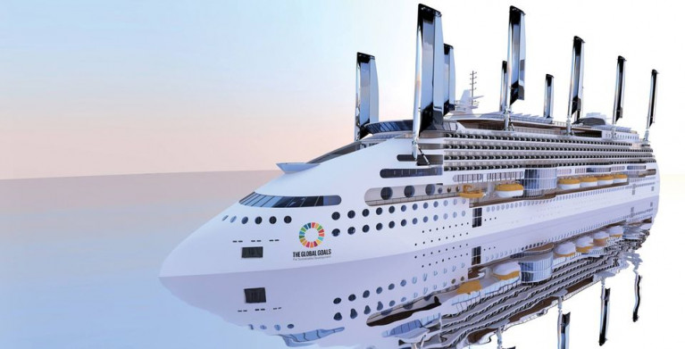 PeaceBoat's EcoShip - which is a project that involves a transformational programme to construct the planet’s most environmentally sustainable cruiseship. The EcoShip features today (lunchtime) as be part of COP26's Virtual Ocean Pavillion. 