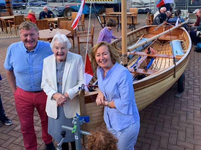 Martin Byrne, his mother Hilda and his wife Triona with their classic new Water Wag Hilda, No 49 in a fleet whose origins can be traced back to 1887.