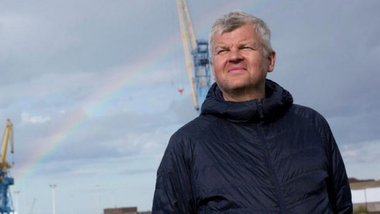 Adrian Chiles visiting Belfast Harbour for BBC Two series Our Coast
