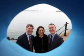 Our Ocean Wealth Summit: Marine Institute CEO Peter Heffernan, Yvonne Thompson, Partner at PwC and Jim O&#039;Toole, CEO of BIM, Ireland&#039;s Seafood Development Company at the launch of Our Ocean Wealth Summit 2018 sponsored by PwC, which takes place on 28 and 29 June in Galway.