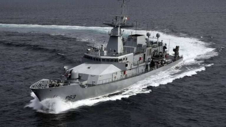 Above Naval Service's OPV90 LÉ William Butler Yeats: Michael O'Sullivan, the executive director of the EU Maritime Analysis and Operations Centre — Narcotics (MAOC-N), said Europe will be 'flying blind' if the Irish Naval Service and the Air Corps do not deploy their ships and their planes to track vessels.