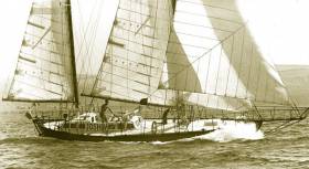 Bernard Moitessier’s steel ketch Joshua. A One-Design class of ten new boats developed to this design is planned to provide the backbone of the fleet for the 2022 Golden Globe re-enactment.