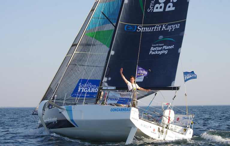 Tom Dolan at the Fastnet Rock. The County Meath sailor went on to finish fifth overall in this year&#039;s La Solitare du Figaro race, Ireland&#039;s best ever result