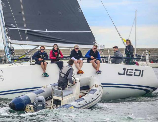 This year the Irish National Sailing & Powerboat School in Dun Laoghaire celebrates its 40th Birthday and part of the celebrations will include Chief Insructor Kenneth Rumball's recount of the 2017 Fastnet Race on the school's J109, Jedi