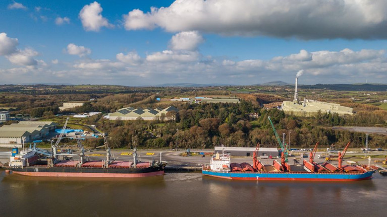 The Port of Waterford is showing positive momentum this year. Above Afloat adds is the port's main terminal, Belview located on the Suir, with bulk-carriers berthed.