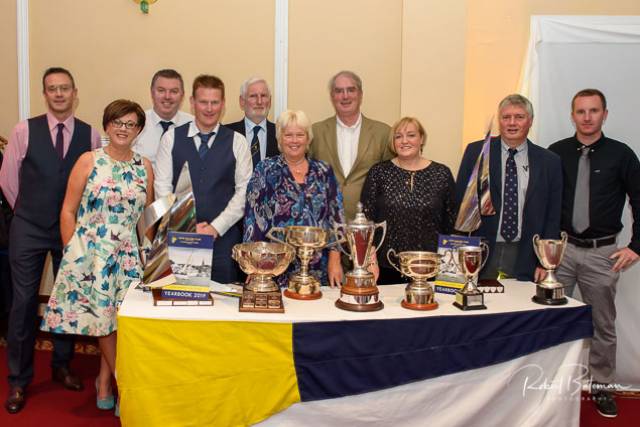 The Cove Sailing Club Committee with the annual prizes 