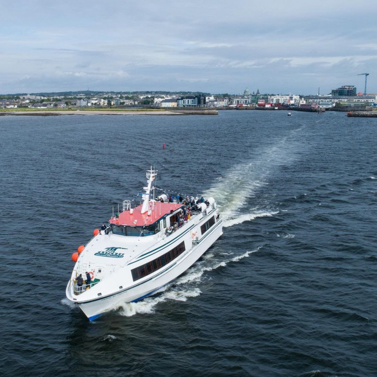 Tourism Ireland promotes Galway region to the Nordic market and among travel operators attending an event in Denmark was Aran Island Ferries whose newbuild fastcraft Saoire Na Farraige AFLOAT adds, is seen on its maiden crossing last year from the Port of Galway to Inishmore in addition to cruises off the Cliffs of Moher. The 400 passenger vessel, is Ireland's largest domestic ferry on a route that is also the longest distance taking 90 minutes. 