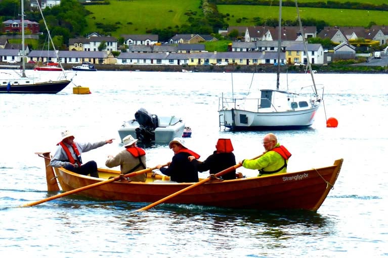 Strangford village’s own-build St Ayle’s Skiff. A sister-ship is to be built in Kilrush by Seol Sionna, builders and owners of the gaff cutter Sally O’Keeffe