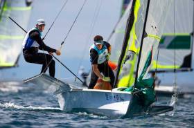 Robert Dickson and Sean Waddilove took a second place in the first day of the World Cup in Genoa