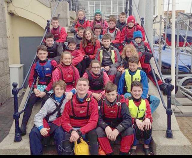 RS Feva Eater clinic participants at the Royal St. George YC in Dun Laoghaire
