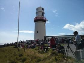 Whale watchers at Galley Head in West Cork