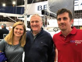  Joan Mulloy, Irish Sailing President Jack Roy, and Tom Dolan at the Paris Boat Show