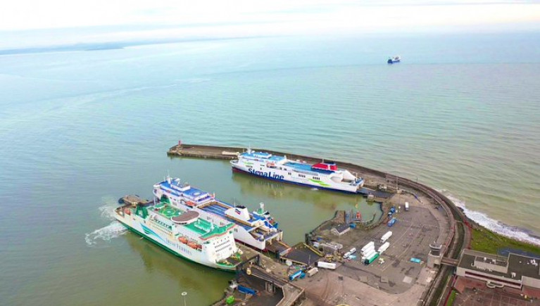 Rosslare Port in County Wexford hopes it will be busier as a result of Brexit. Above ferries (l-r) serving UK, Spain and France occupy berths.