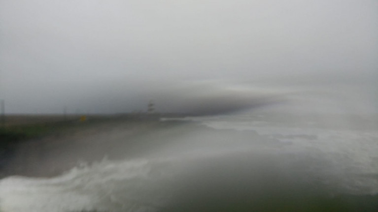 Storm Dennis whipping up at Hook Lighthouse in Co Wexford