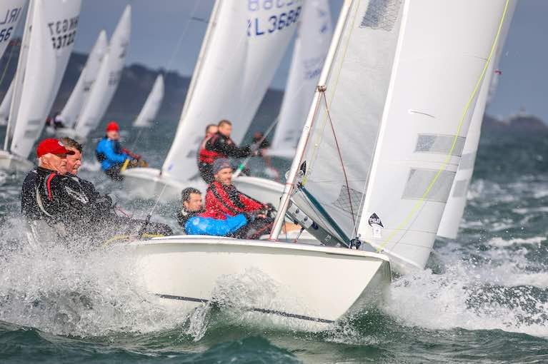 Windward leeward courses proved popular for the Flying Fifteens on Dublin Bay in 2020