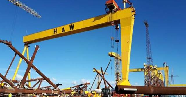 Unite says UK shipyards like Belfast's Harland & Wolff should get work otherwise cranes could “end up as tourist attractions” if MoD contracts go overseas
