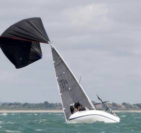 Cobh Pirate had a spinnaker malfunction during windy weather during yesterday&#039;s Coutts Quarter Ton Cup on the Western Solent