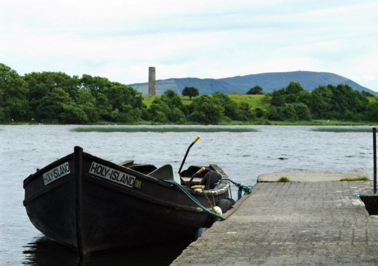 A boat for Holy Island on Lough Derg, Co Clare
