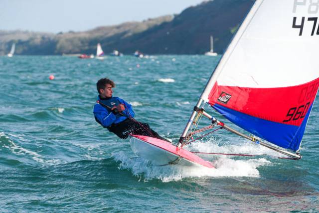 Topper racing in a big breeze during last November’s Frostbite League at the Royal Cork