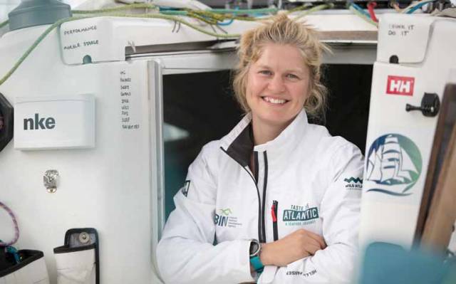 Joan Mulloy on her Figaro yacht 'Taste The Atlantic - A Seafood Journey'