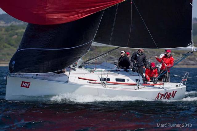 In IRC 2, the Kelly family's heavily IRC-optimised J109 "Storm II" from Rush SC won her class with a four-point margin