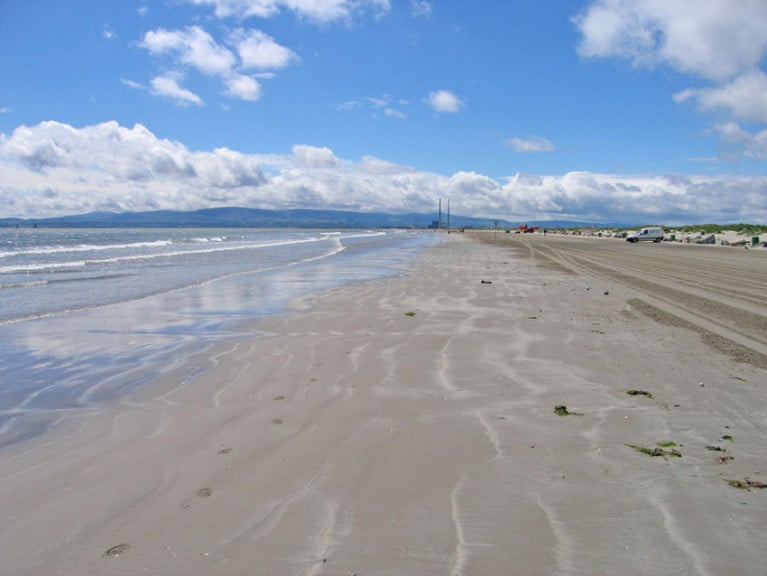 File image of Dollymount Strand, where a local man says the rubber-like spheres have been appearing in increasing numbers