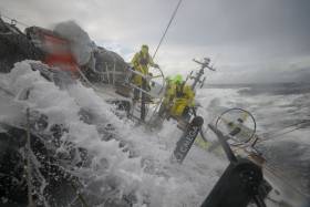Team Brunel take a dunking en route from Gothenburg to The Hague yesterday, Saturday 23 June