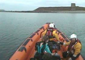 Skerries RNLI bring the woman and two children back to the mainland