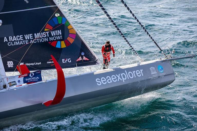 The German skipper Boris Herrmann, finished in fifth place in the Vendee Globe
