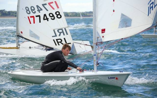 Royal Cork's Johnny Durcan was the Laser Radial division winner at the National Yacht Club today. See Photo Gallery below.
