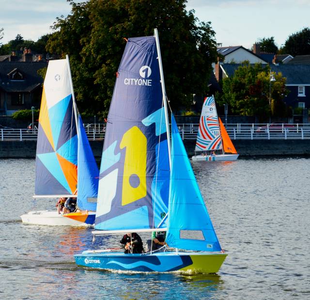 Ilen Boatbuilding School CityOne dinghies racing on the Shannon in the heart of Limerick city – just one aspect of a remarkable organisation’s many activities