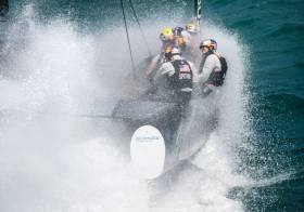 Forecasts indicate that winds may gust over 30 knots during the afternoon and evening on the AC race track