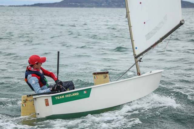 Races at the Irish Sailing Youth Pathway Championships are open to all young sailors who sail in the five Irish Sailing Youth Pathway Classes (Laser Radial, Laser 4.7, 420, Topper and Optimist (pictured above)
