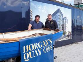 Ronan Downing of Horgan&#039;s Quay (left) and Dom Losty of Cove Sailing Club