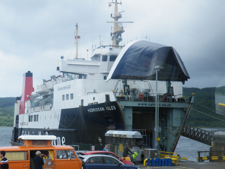 Investigation: The turmoil engulfing Scotland’s ferry service is fuelling island depopulation and leaving remote businesses “teetering on the brink”, according to community leaders. Above: The raised bow visor of the veteran ferry Hebridean Isles, dating to 1985, Afloat adds operates between Kennacraig (above) on Mull of Kintyre (Argyll) to Islay, the southernmost of the inner Hebrides Isles that is closest to Northern Ireland.
