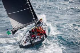 The nightfall leader: after a well-called race, Eric de Turkheim’s new NMYD 54 Teasing Machine III is well finished in Valetta, and currently heading the Rolex Middle Sea Race leaderboard. Kurt Arrigo
