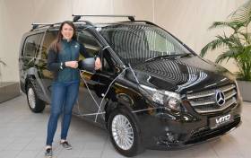 Annalise Murphy with her Mercedes-Benz Vito Mixto