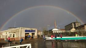 St Michael&#039;s Rowing Club is graced by a rainbow.