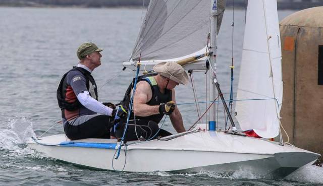 Frank Miller & Cormac Bradley of the Dun Laoghaire Motor Yacht Club were part of a small fleet of Fireballs at Ballyholme Yacht Club at the weekend