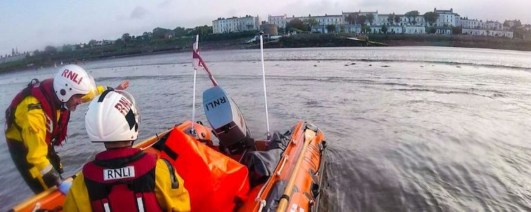 Dun Laoghaire&#039;s inshore lifeboat at Blackrock