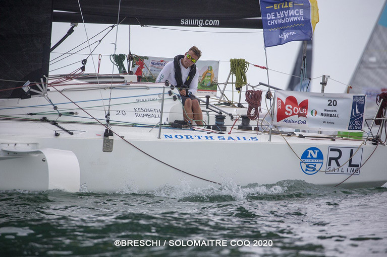 Kenny Rumball (above) will compete in the 400-mile Drheam Cup with co-skipper Pamela Lee on Sunday