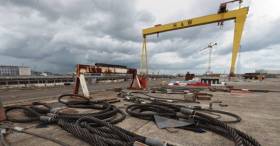 The shipyard of Harland &amp; Wolff 