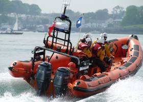 Portaferry RNLI&#039;s inshore lifeboat in action