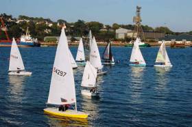 Opening night dinghy racing at-Monkstown Bay Sailing Club in Cork Harbour on-May 2