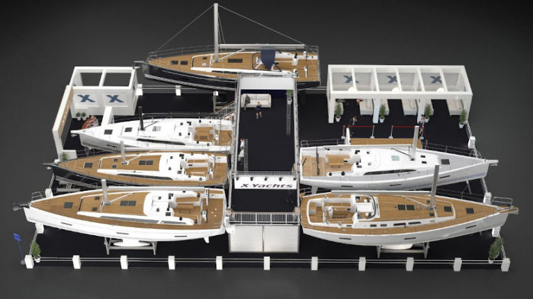 Artist’s impression of the X-Yachts stand for boot Düsseldorf 2020