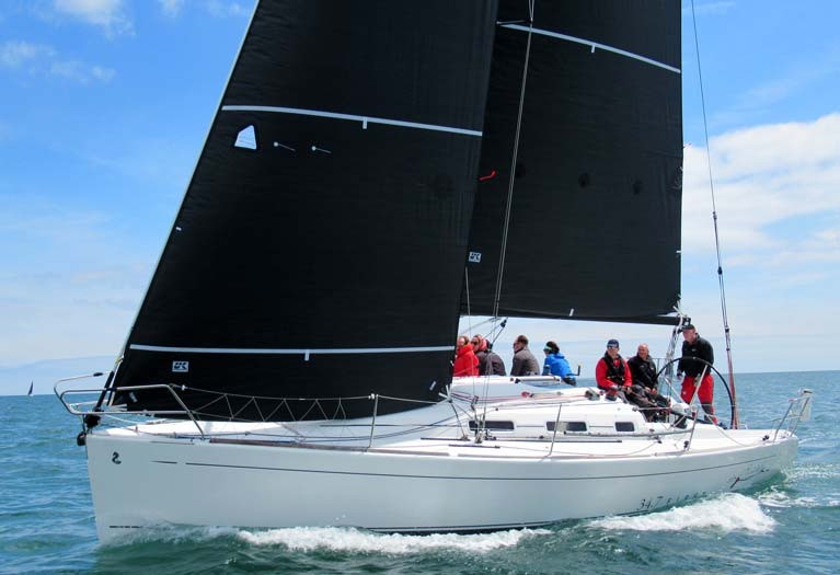 A Beneteau 34.7 with computer designed sails from UK Sailmakers Ireland